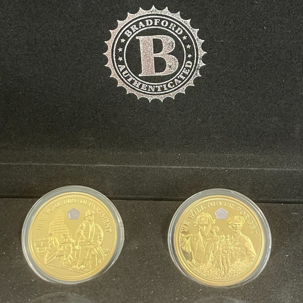 Bradford Exchange Coins 9/11 20th Anniversary Proof Coin Collection Wood Case